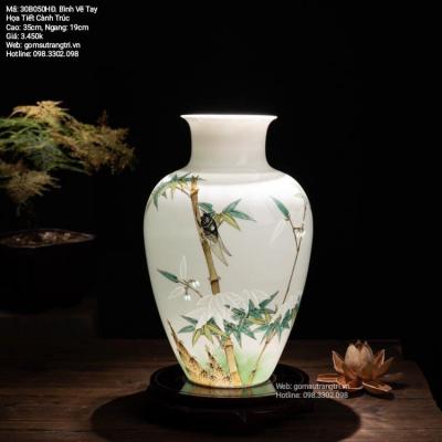 BÌNH VẼ TAY HỌA TIẾT CÀNH TRÚC